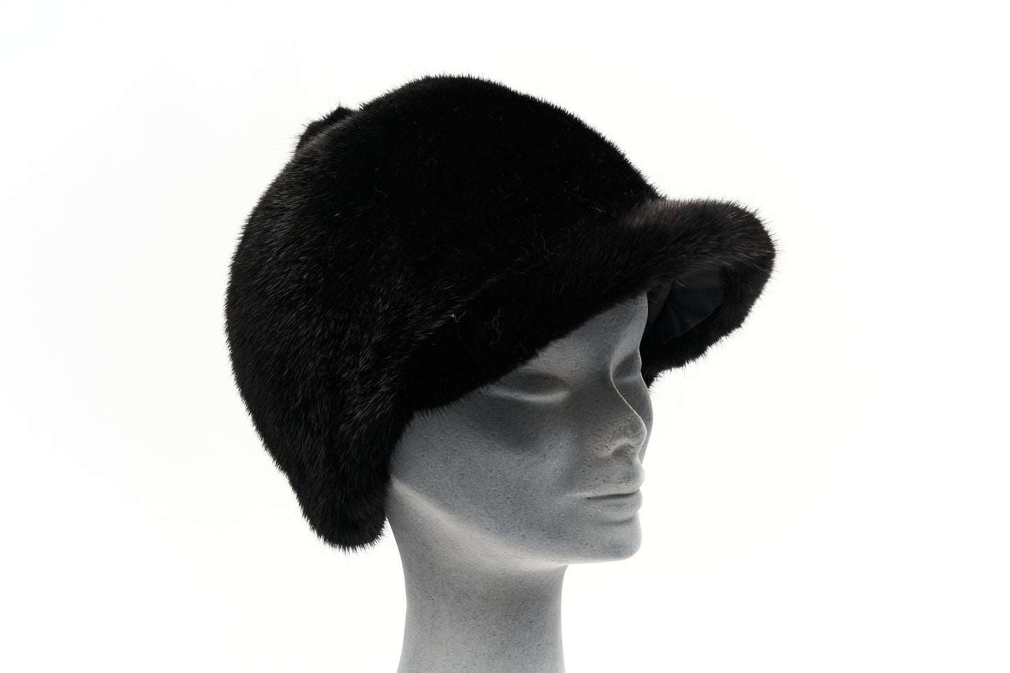 Cappello modello baseball in visone black