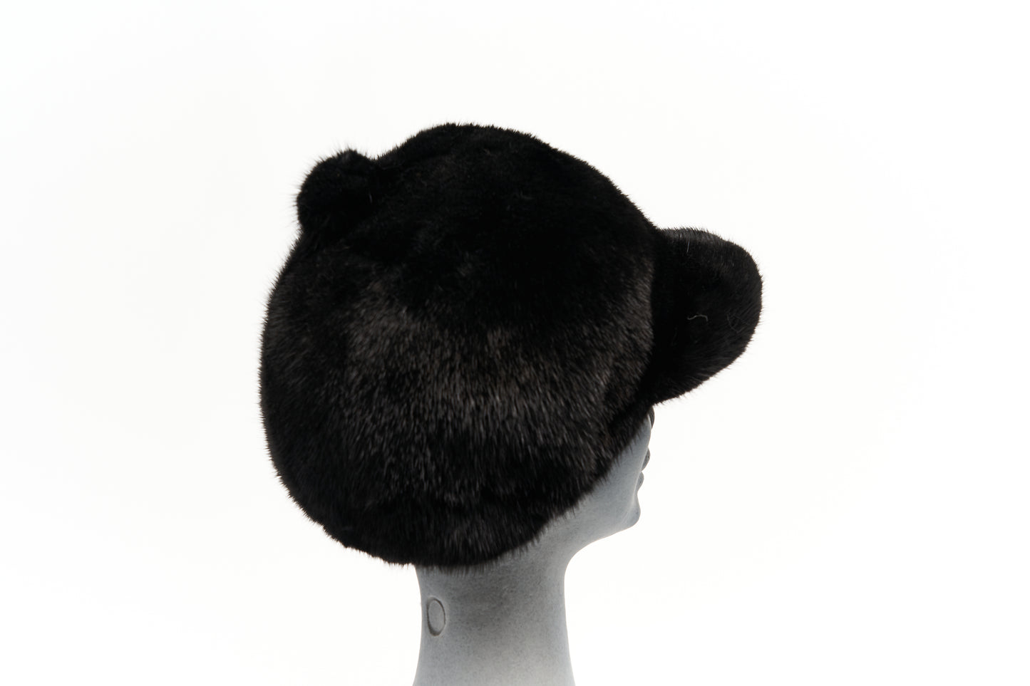 Cappello modello baseball in visone black