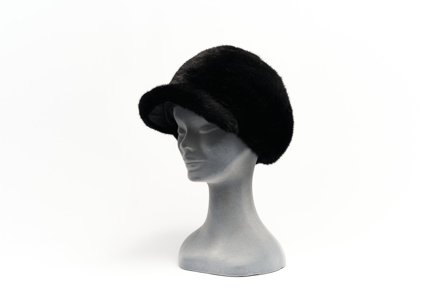 Cappello modello baseball in visone black