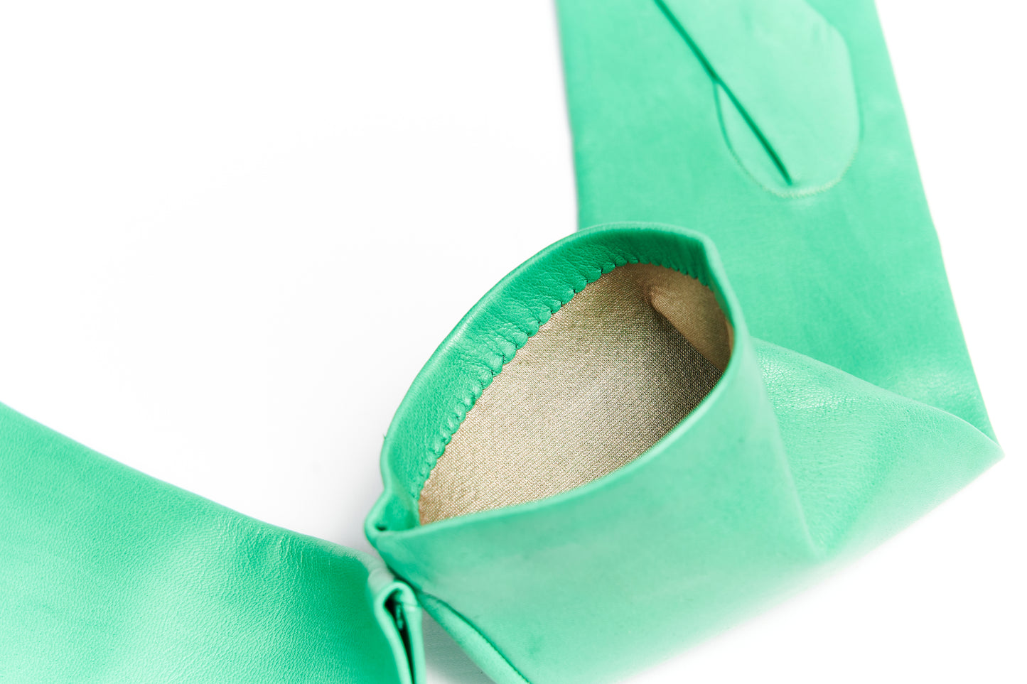 Guanti in pelle verde
