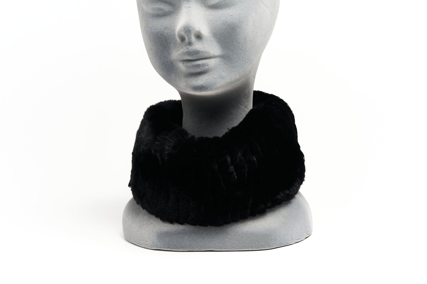 Fascia per capelli in rex nero