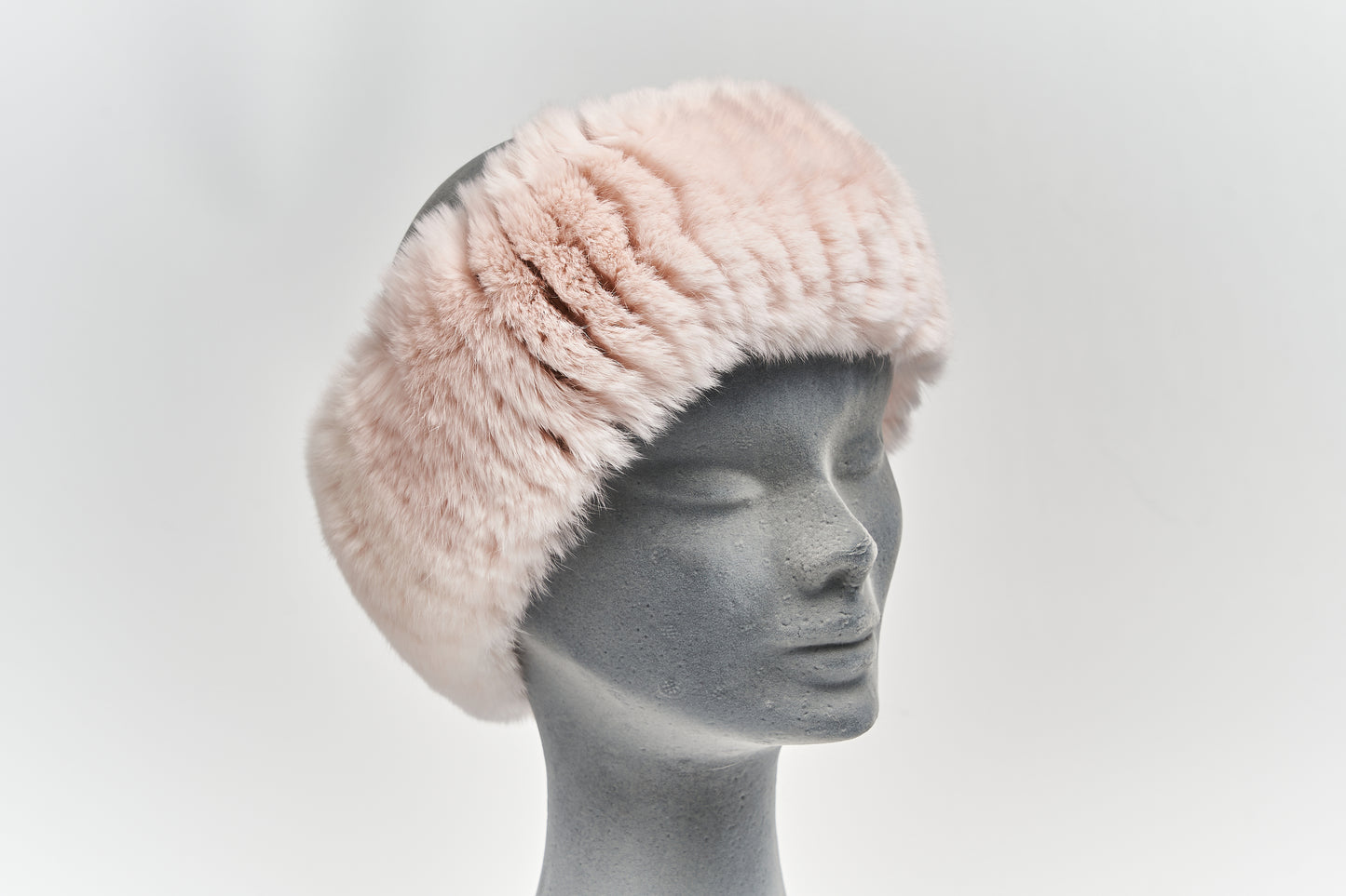 Fascia per capelli in rex rosa